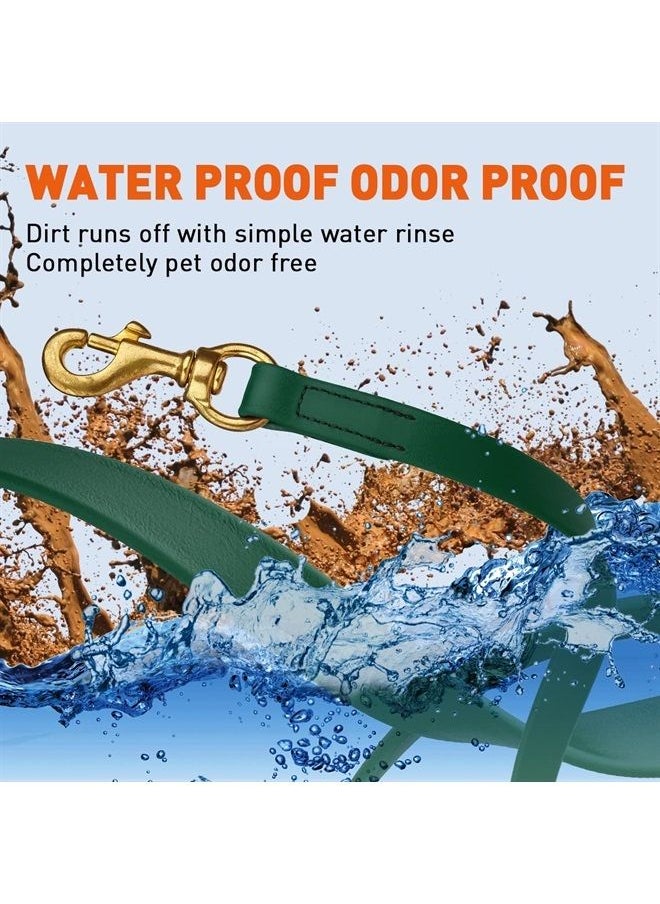 Viper Biothane K9 Working Dog Leash Waterproof Lead for Tracking Training Schutzhund Odor-Proof Long Line with Solid Brass Snap for Puppy Medium and Large Dogs 6ft, Hunter Green  - Image 3