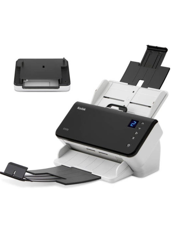 Kodak Alaris E1030 Scanner 30 PPM Simplex & 60 IPM Duplex, 80-Page Document Feeder, 600 DPI Resolution, 24/8-Bit Color/Grayscale Depth, White/Black | - Image 1