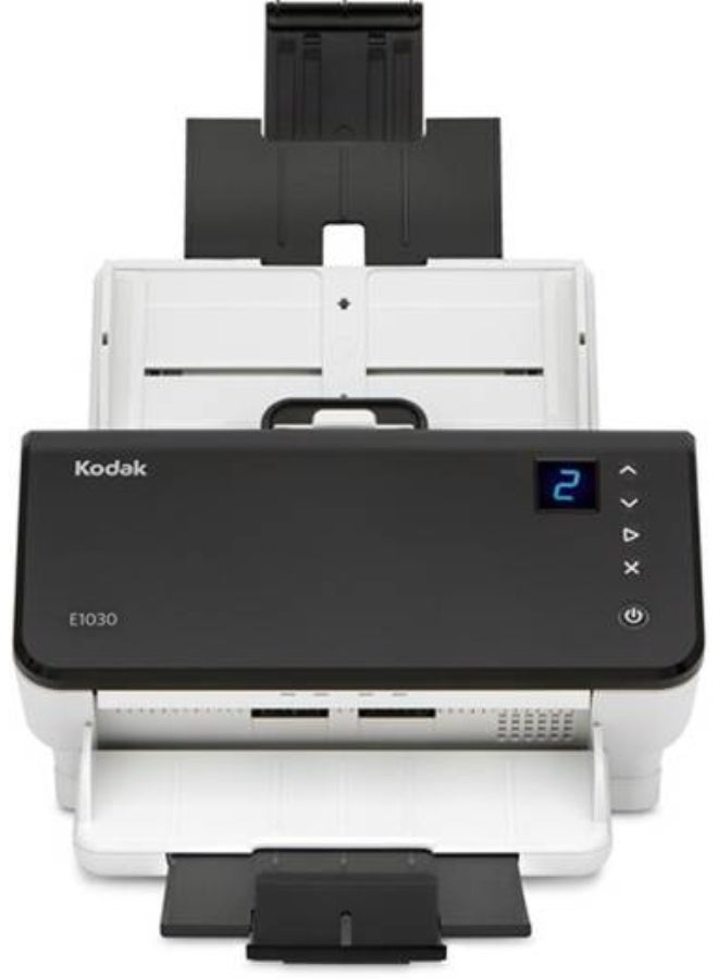 Kodak Alaris E1030 Scanner 30 PPM Simplex & 60 IPM Duplex, 80-Page Document Feeder, 600 DPI Resolution, 24/8-Bit Color/Grayscale Depth, White/Black | - Image 4