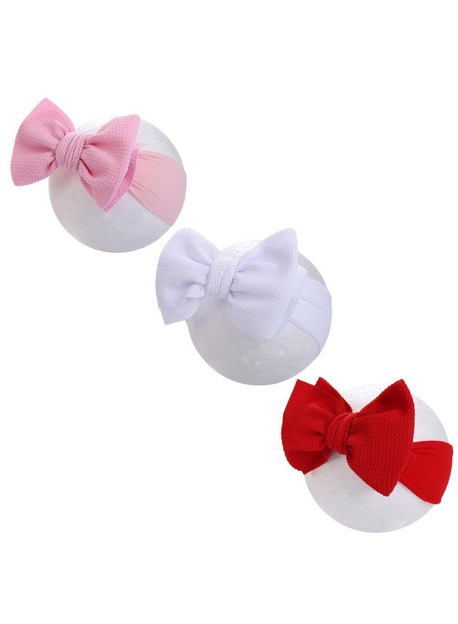 KIDOCHEESE Big Bows for Baby Girls Stretchy Nylon Headbands Oversized Hair Bows Large Hair Bands Hair Accessories for Newborn Infants Toddlers Kids - Image 1