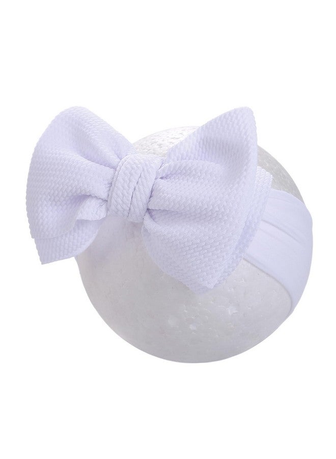 KIDOCHEESE Big Bows for Baby Girls Stretchy Nylon Headbands Oversized Hair Bows Large Hair Bands Hair Accessories for Newborn Infants Toddlers Kids - Image 3