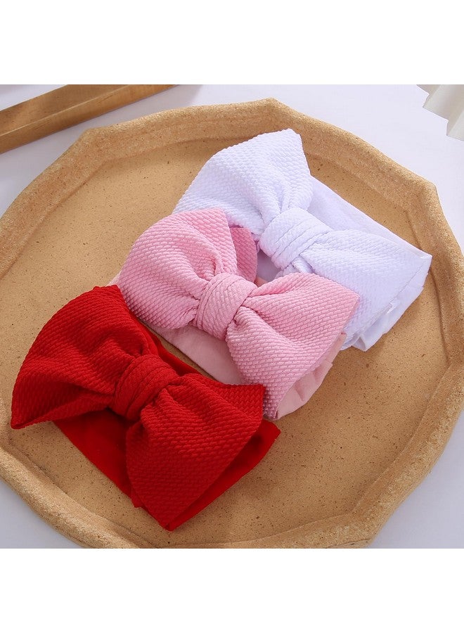 KIDOCHEESE Big Bows for Baby Girls Stretchy Nylon Headbands Oversized Hair Bows Large Hair Bands Hair Accessories for Newborn Infants Toddlers Kids - Image 4