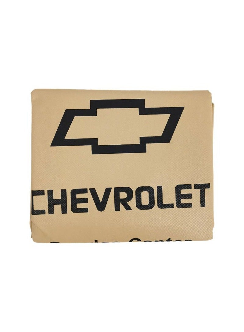 شيفروليه غطاء حماية من الغبار لمقعد السيارة ، حماية إضافية لمقعدك طقم قطعتين ، غطاء مقعد سيارة عالمي ، بيج - Image 3