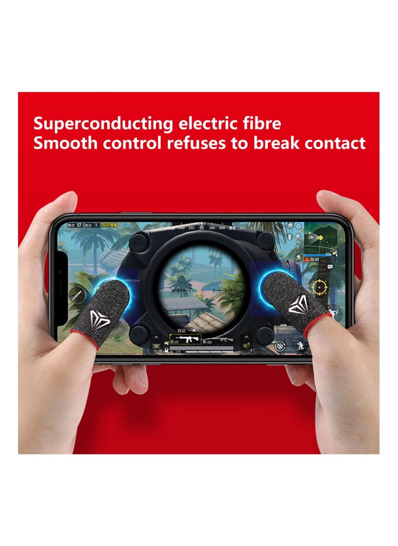 Mobile Game Controller Finger Sleeve Sets, Anti-Sweat Breathable Full Touch Screen Sensitive Shoot Aim Joysticks Set For Pubg/Knives Out/Rules Of Survival