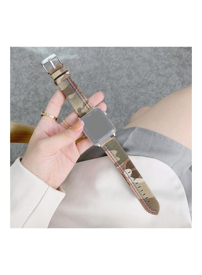 NIBEMINENT Ethnic Replacement Watchband for Apple Watch Series 1/2/3/4/5/6/7/SE 38/40/41mm Camouflage - Image 1