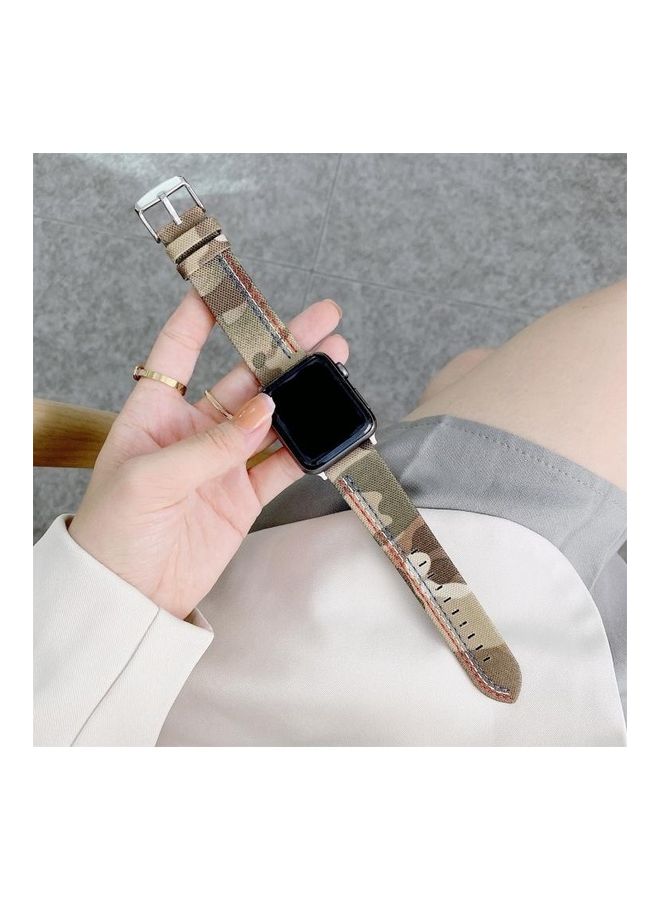 NIBEMINENT Ethnic Replacement Watchband for Apple Watch Series 1/2/3/4/5/6/7/SE 38/40/41mm Camouflage - Image 2
