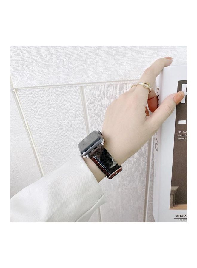 NIBEMINENT Ethnic Replacement Watchband for Apple Watch Series 1/2/3/4/5/6/7/SE 38/40/41mm Camouflage - Image 4