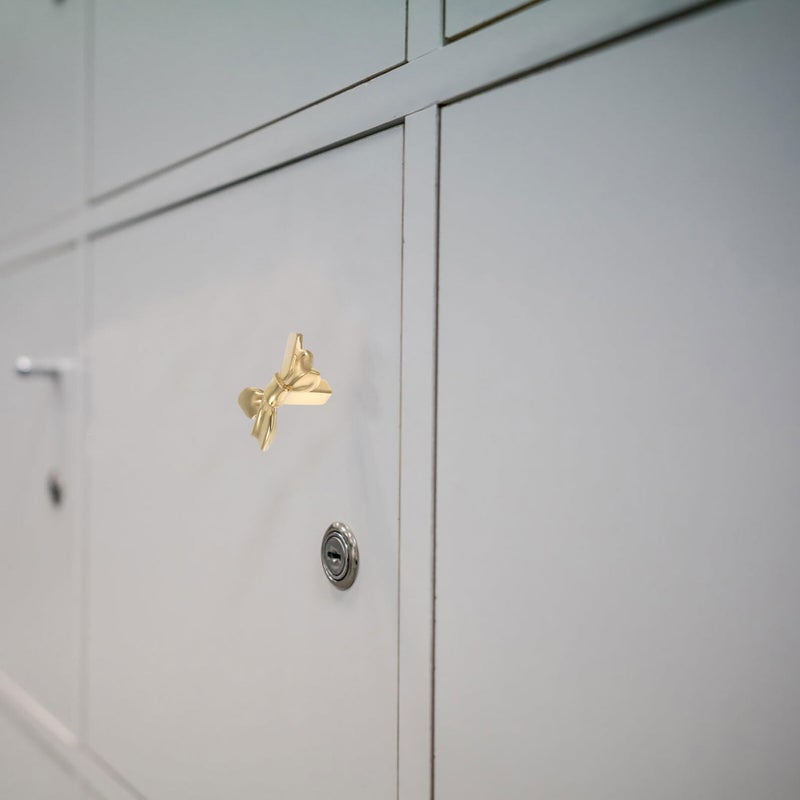 Brass Bow Cabinet Knobs Gold Drawer Pulls Handles 45x25x24mm For Kitchen Wardrobe Dresser - Image 5