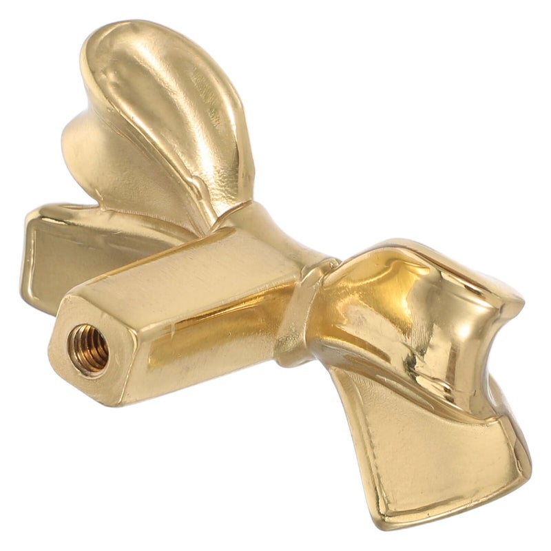 Brass Bow Cabinet Knobs Gold Drawer Pulls Handles 45x25x24mm For Kitchen Wardrobe Dresser - Image 2