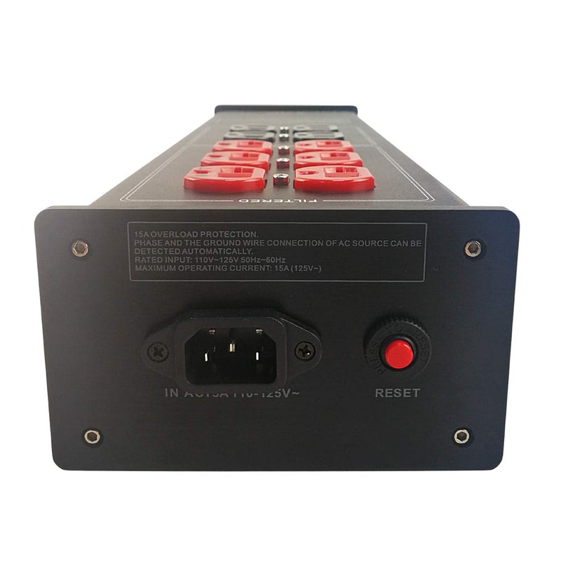 WAudio AC Power Filter Power Conditioner - WAudio AC Power Purifier with Surge Protector, Black - Image 4