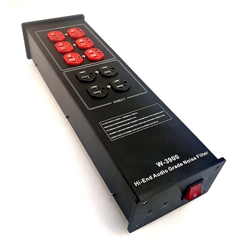WAudio AC Power Filter Power Conditioner - WAudio AC Power Purifier with Surge Protector, Black - Image 1