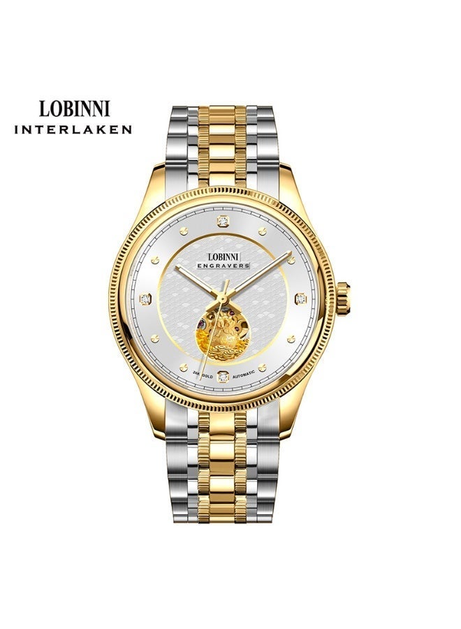 LOBINNI This 40mm golden mechanical watch features a bold and highly recognizable design. When you wear it, as its name suggests, it embodies the spirit of a brave and relentless warrior. - Image 5