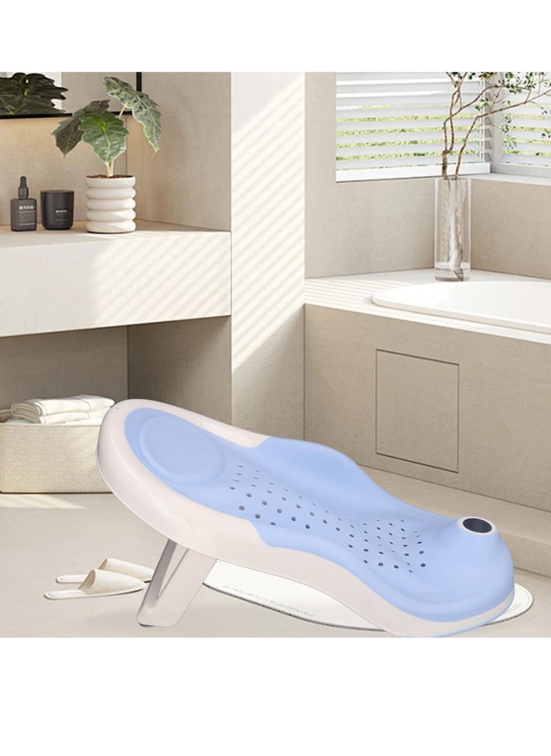 Velaurs Foldable Baby Bath Stand with Thermometer Non-slip Blue  - Image 5