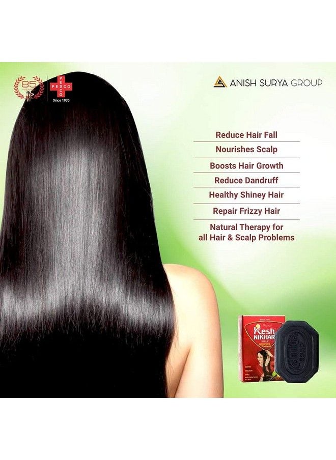 KESH NIKHAR SUPREME - Advanced Formula Soap For Hair Wash Shampoo Bar Natural Hair Care & Cleansing Soap Amla Reetha Shikakai For Dandruff Dry Hair & Scalp Size 100G Each (Pack Of 4) - Image 1