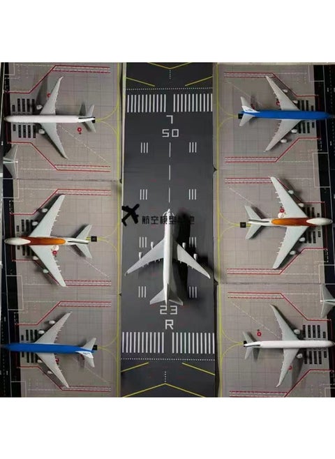 1400 Scale Realistic Airport Runway Fighter Plane Model J-20 Fighter Aircraft Assembly Line Toys-Color:Airport Runway 1 6 Stand ]