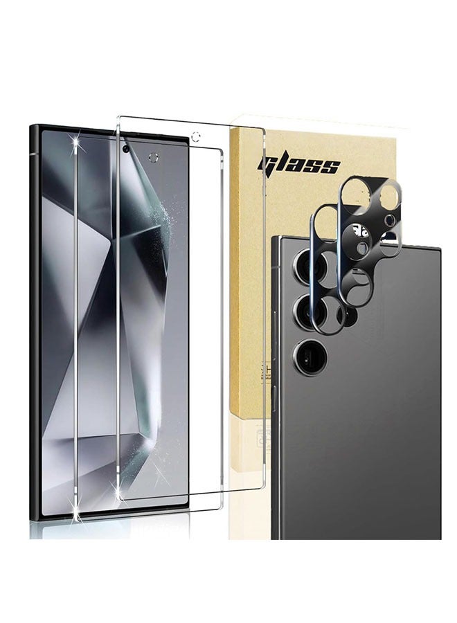 general 【2+2 Pack】 Galaxy S24 Ultra Screen Protector, 9H Tempered Glass Scratch Resistant, Ultrasonic Fingerprint Support, for Samsung Galaxy S24 Ultra 5G 6.8 Inch Glass Screen Protector - Image 1