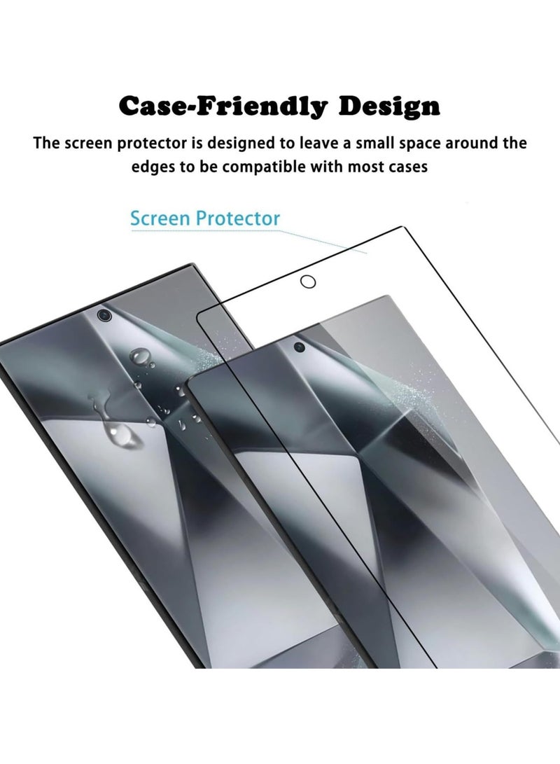 general 【2+2 Pack】 Galaxy S24 Ultra Screen Protector, 9H Tempered Glass Scratch Resistant, Ultrasonic Fingerprint Support, for Samsung Galaxy S24 Ultra 5G 6.8 Inch Glass Screen Protector - Image 5