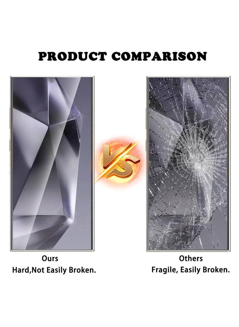 general 【2+2 Pack】 Galaxy S24 Ultra Screen Protector, 9H Tempered Glass Scratch Resistant, Ultrasonic Fingerprint Support, for Samsung Galaxy S24 Ultra 5G 6.8 Inch Glass Screen Protector - Image 4