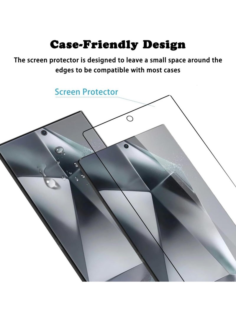 general 【2+2 Pack】 Galaxy S24 Ultra Screen Protector, 9H Tempered Glass Scratch Resistant, Ultrasonic Fingerprint Support, for Samsung Galaxy S24 Ultra 5G 6.8 Inch Glass Screen Protector - Image 2