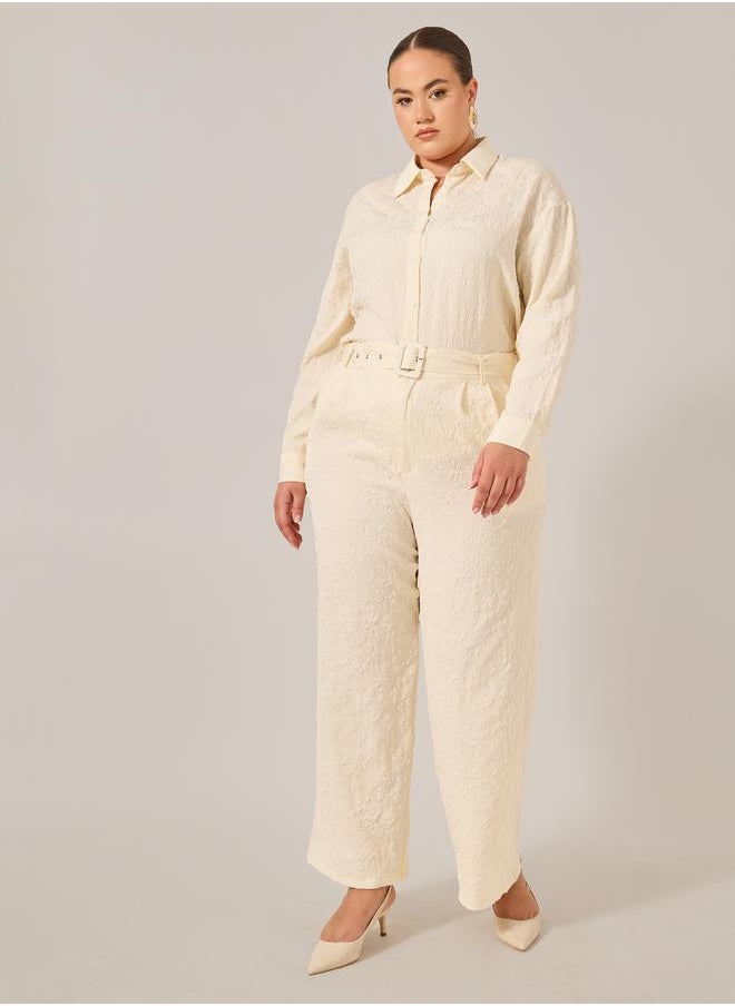 Styli - Plus Size Oversized Jacquard Shirt - Image 1