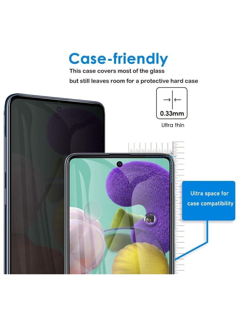 2 Pack Anti-Spy Tempered Glass Privacy Screen Protector for Samung Galaxy A36 Anti-Scratch Bubble Free - Image 5
