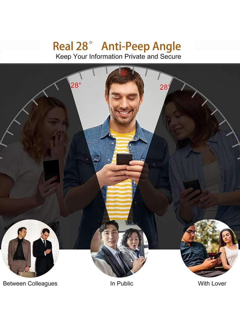 2 Pack Anti-Spy Tempered Glass Privacy Screen Protector for Samung Galaxy A36 Anti-Scratch Bubble Free - Image 3