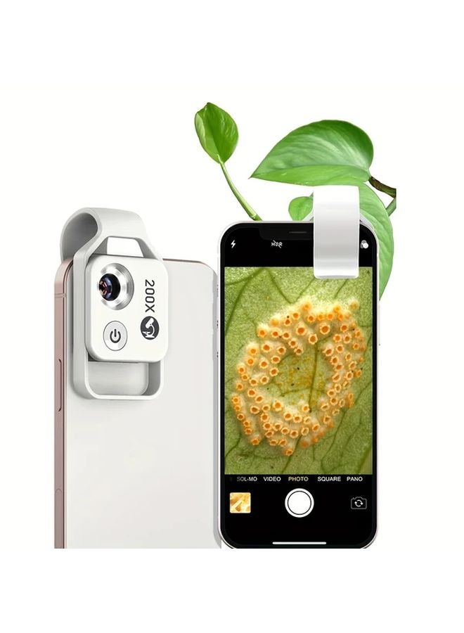 White Apexel 200X Phone Microscope With CPL Lens LED Light For iPhone All Phones - Image 2
