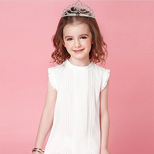 Exacoo Pack of 2 Rhinestone Tiara Crown Exquisite Headband Comb Pin Wedding Bridal Birthday Tiaras - Image 3