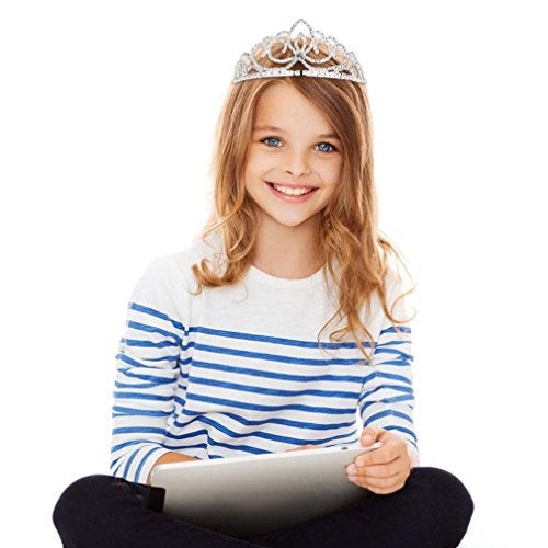 Exacoo Pack of 2 Rhinestone Tiara Crown Exquisite Headband Comb Pin Wedding Bridal Birthday Tiaras - Image 5