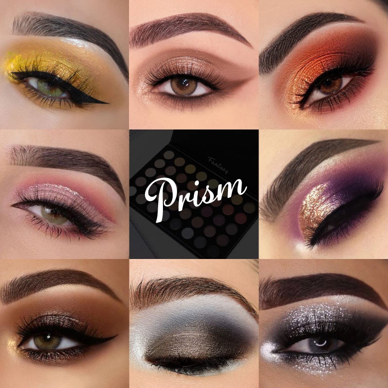 Prism Makeup Professional Neutral Smokey Eyeshadow Makeup Palette, Matte Shimmer Metallic Black Grey Dark Goth Eye Shadows for Halloween, Pigmented Warm Smoky Naked Nude Rosy Gold Brown Pallet Daily Make Up Kit - Image 3