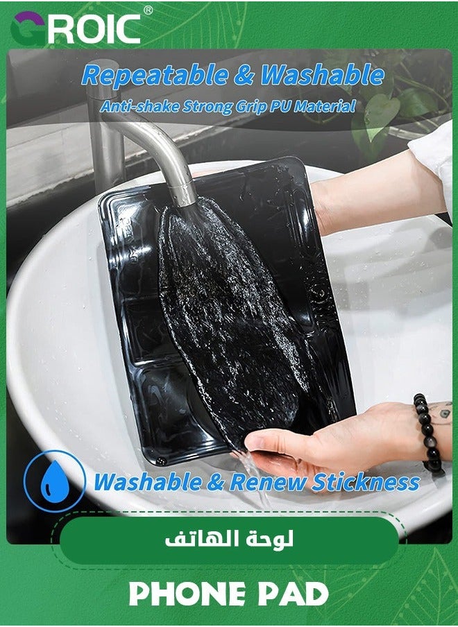 GROIC - Non-Slip Phone Pad for 4-in-1 Car, Universal Multifunctional 360 Degrees Rotating Car Mobile Holder, Aromatherapy, Number Plate and Anti-Slip Mat etc Function - Image 1
