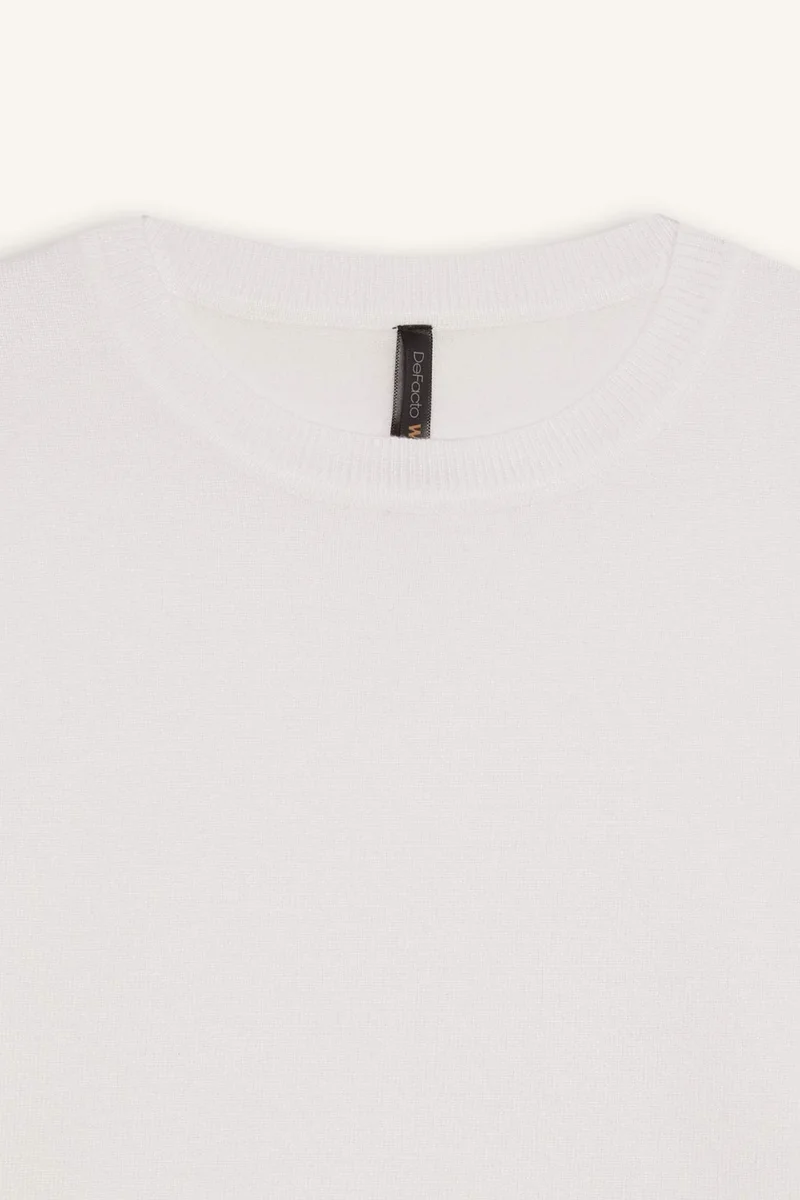 ديفاكتو Regular Fit Crew Neck Basic Knitwear Pullover