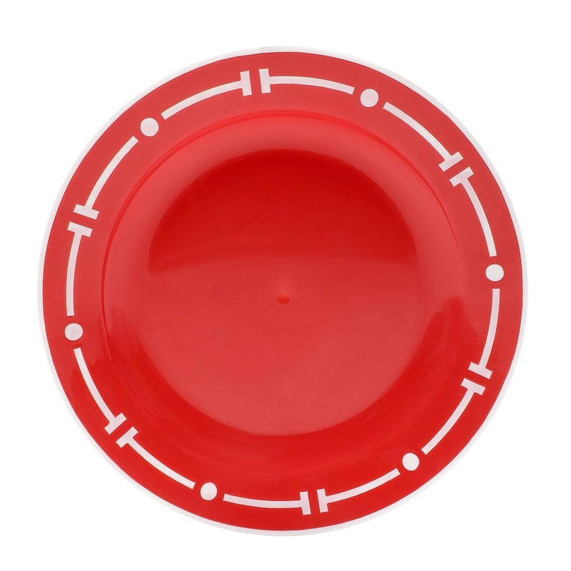 SIMPARTE 42 Pieces Plastic Dinner Set with Cutlery for Families Parties Unbreakable BPA Free Microwave Freezer Safe Dishwasher Safe Dinnerware Set Printed Plates Red - Image 4