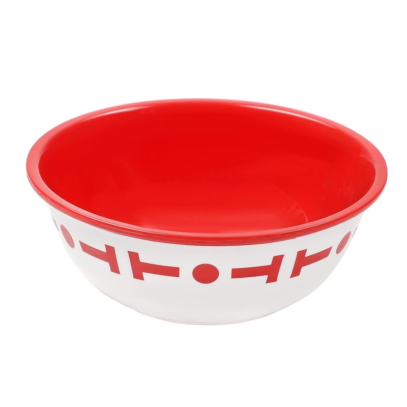 SIMPARTE 42 Pieces Plastic Dinner Set with Cutlery for Families Parties Unbreakable BPA Free Microwave Freezer Safe Dishwasher Safe Dinnerware Set Printed Plates Red - Image 5