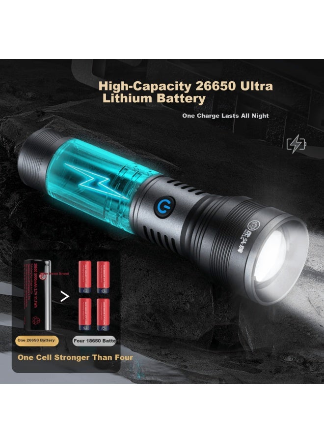 Tiger Head Brand Flashlight High Brightness Outdoor Zoom Long Range Super Endurance Portable Waterproof Patrol Night Fishing J301