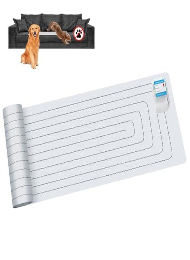 SEERWAY Scat Mat for Dogs & Cats, Shock-Free Pet Training Mat to Keep Pets Off Furniture, Beds, Couches | Waterproof, Portable Indoor Deterrent Pad with Adjustable Sensitivity - Image 1