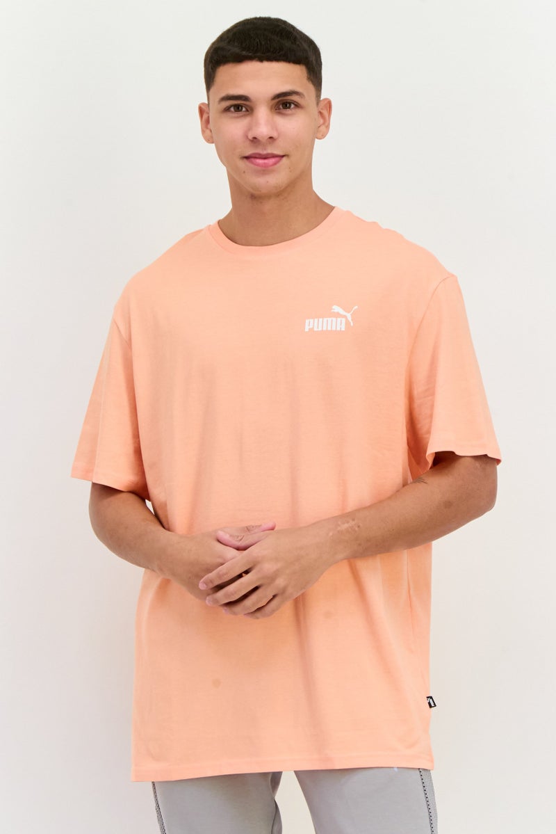 PUMA Men Relaxed Fit Short Sleeves Outdoor T-Shirt, Peach - Image 1