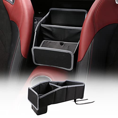 Daeiclru Car Seat Organizer Fit for Toyota Supra GR A90 A91 MK5 2018-2022, Storage Bag Between Seat, Interior Storage Organizer Accessories, Oxford Cloth (Black) - Image 1