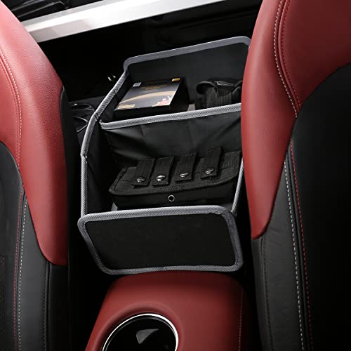 Daeiclru Car Seat Organizer Fit for Toyota Supra GR A90 A91 MK5 2018-2022, Storage Bag Between Seat, Interior Storage Organizer Accessories, Oxford Cloth (Black) - Image 3