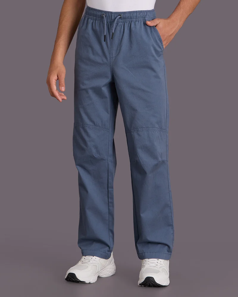 REDTAG Senior Boys  Blue Pull On Jogger Without Cuff