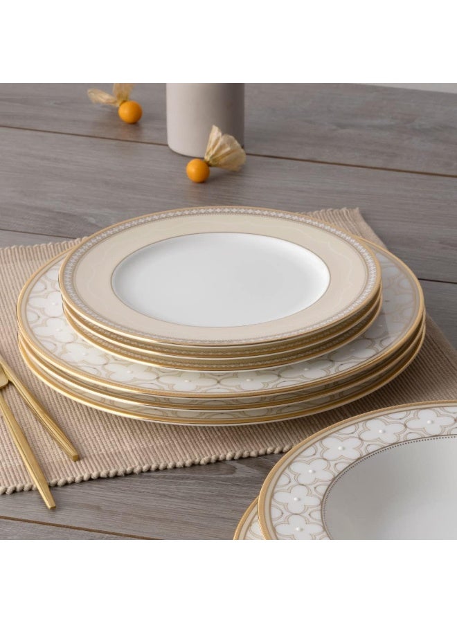 Noritake Trefolio Gold 12Piece Dinnerware Set Service for 4 - Image 3