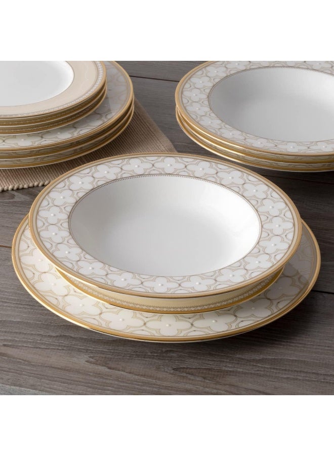 Noritake Trefolio Gold 12Piece Dinnerware Set Service for 4 - Image 4