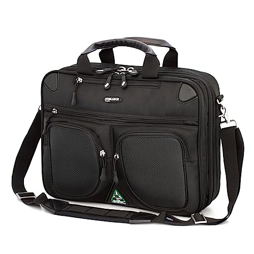 Mobile Edge ScanFast Laptop Briefcase Bag for Men and Women, for 16" PC and Compatible with MacBook 17", TSA Checkpoint Friendly, Black - Image 1