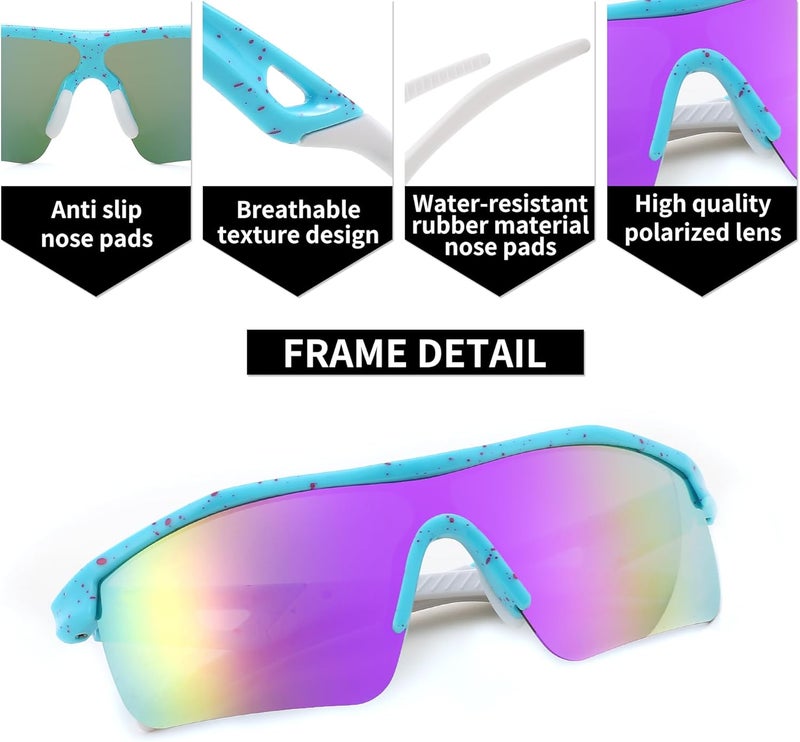 FEISEDY Kids Teens Baseball Polarized Sunglasses Sports TR90 Frame Boys Girls Cycling B2454 - Image 4