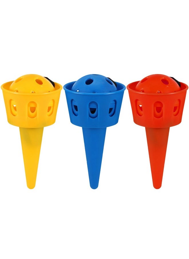 Toyvian Toyvian 3 Pcs Children Toys Kids Playset Scoop Ball Toy Chuck Ball Toy Out Door Toys Childrens Toys and Cup Game Catch a Ball in a Cup Game Catch Game Scoop Ball Summer Game Random Color  - Image 1