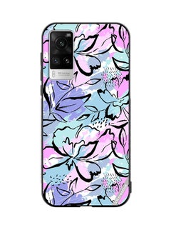 Protective Case Cover For Vivo X60 Pro Abstract Flowers Print Design Multicolour