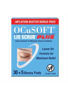 OCuSOFT Lid Scrub Plus 35 Count Inflation Buster with 5 Extra Pads  - Image 1
