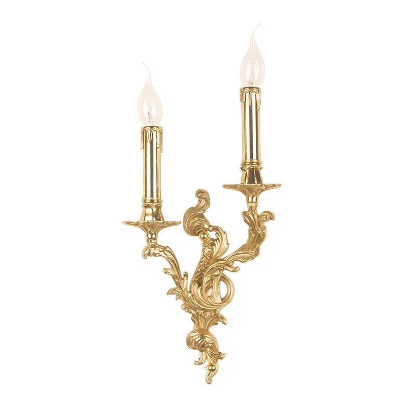 European Style Copper Candle Wall Lamp - Image 1