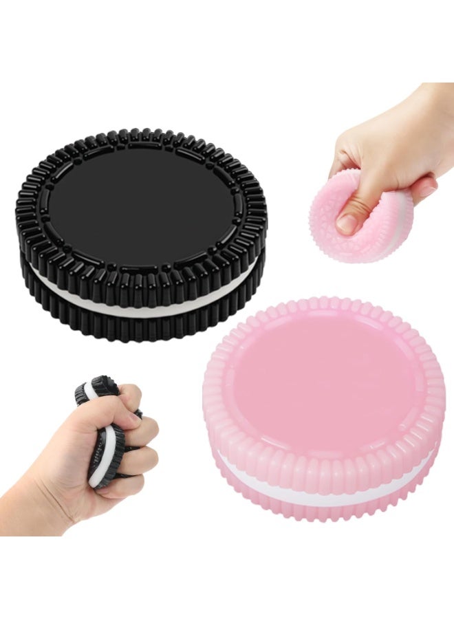 2PCS Squishy Cookies,Simulated Oreo Biscuits Squeeze Toys,Kawaii Sticky Fidget Toy,Sensory Toy,Cute Food Squishies,Desk Accessory,Stress Relief Toy,Party Favor,Gifts for  Kids and Adults - Image 2