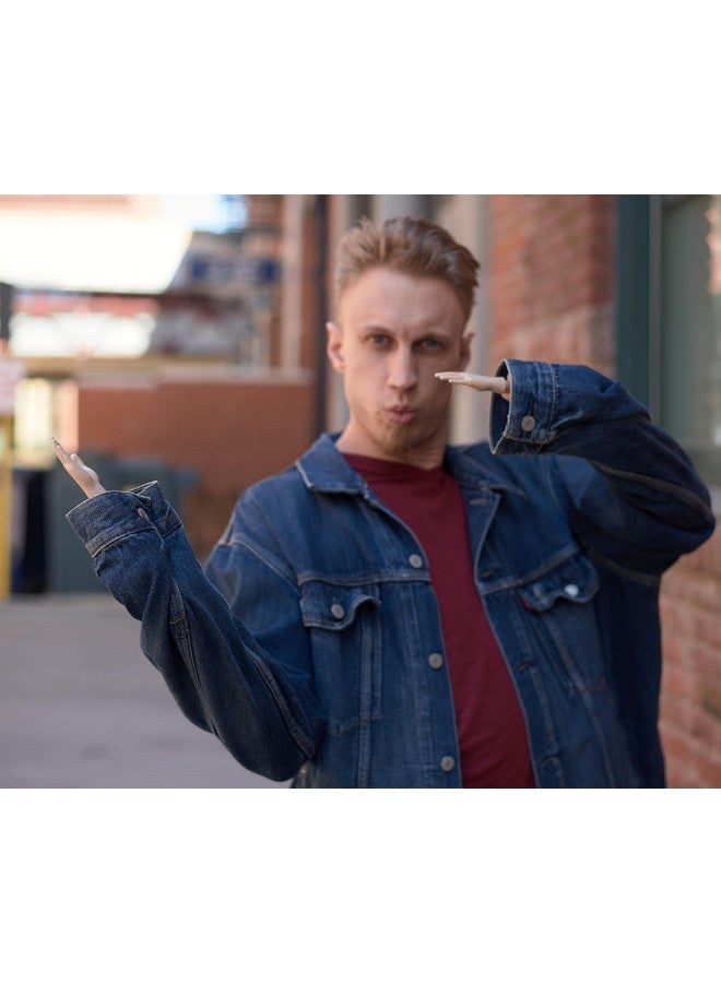 Toynk Tiny Hands 4.5-Inch Novelty Toys | Beige Left And Right Hands | Plastic Hand Puppets With Holding Sticks | Funny Gag Gifts, Figures For Imaginative Playtime - Image 5